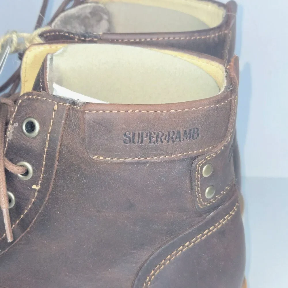 SUPERLAMB Boot DZO Brown Leather Work Boots Red Head Men Sz 11D US NEW With Box